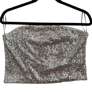 H&M Beige Divided Top